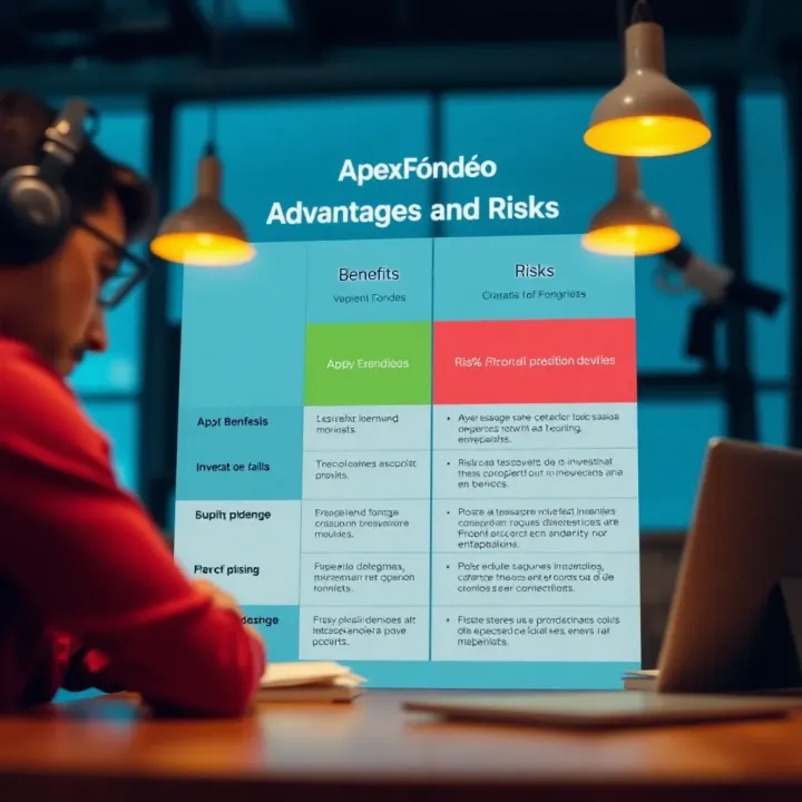 Analysis of Advantages and Risks Linked to Apex Fondeo Usage Chart comparing benefits and risks associated with using Apex Fondeo for investors and entrepreneurs