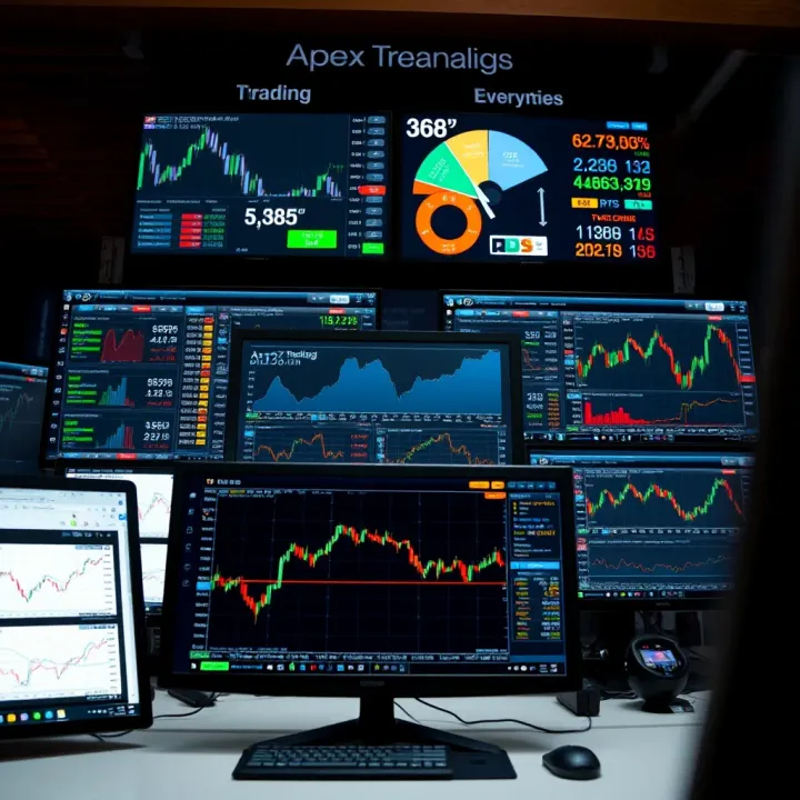 Collection of digital trading tools and analytics displayed on multiple screens