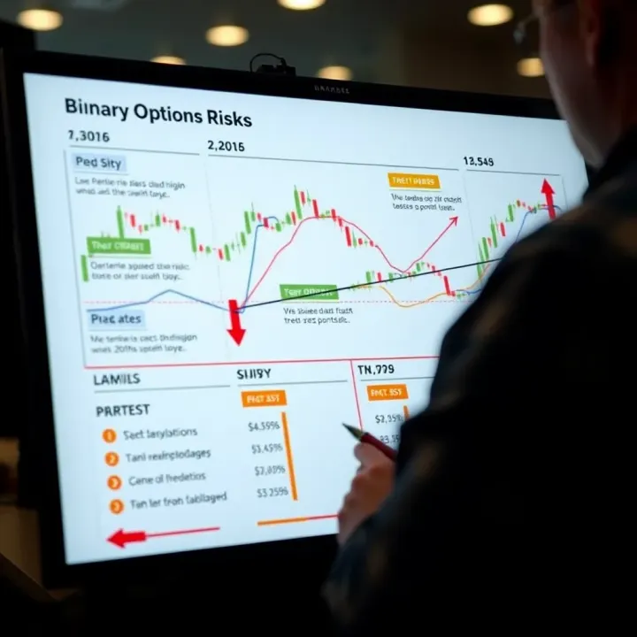 Applications and Risks of Binary Options Explained Chart showing potential applications and associated risks of binary options