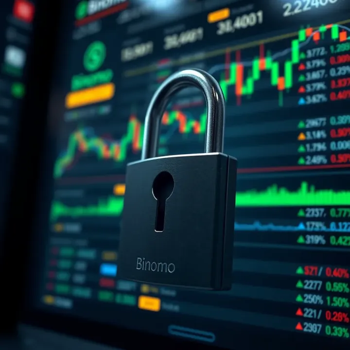 Secure trading environment with locked padlock symbolizing platform safety and regulation