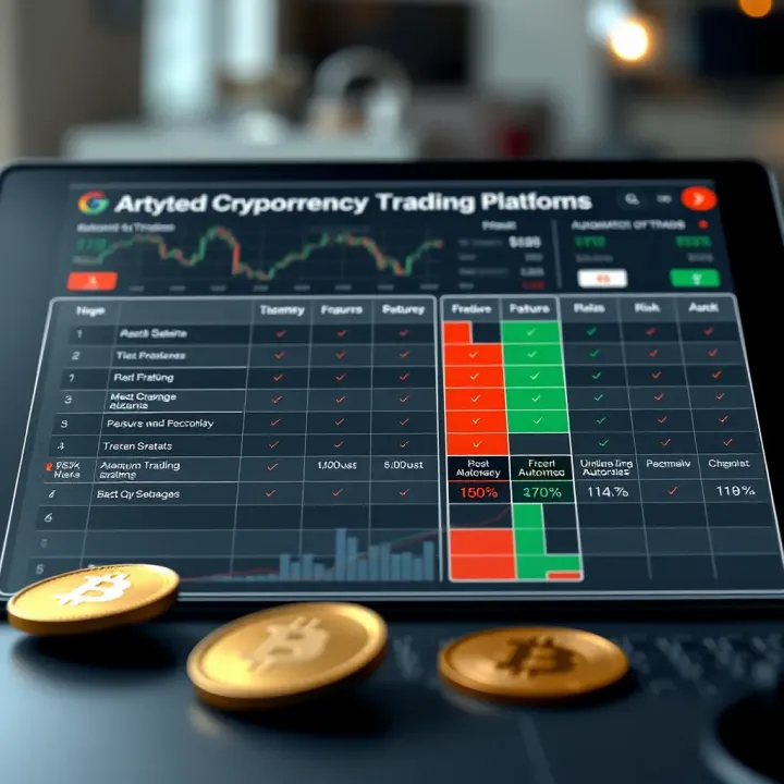 Comparison chart highlighting features and risks of automated cryptocurrency trading platforms