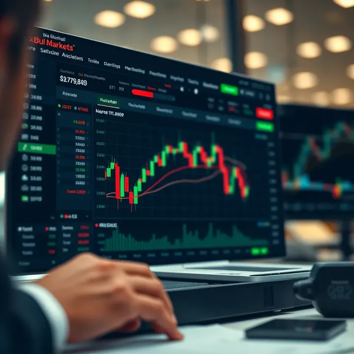 Overview of BlackBull Markets trading platform interface with charts and financial data