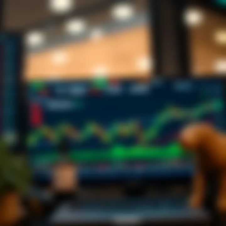 Detailed financial chart showing Axia Trade platform interface with trading statistics and graphs