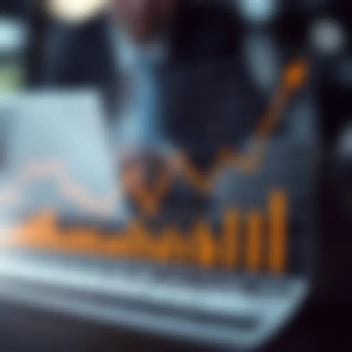Graph showing economic sector fluctuations during a financial downturn