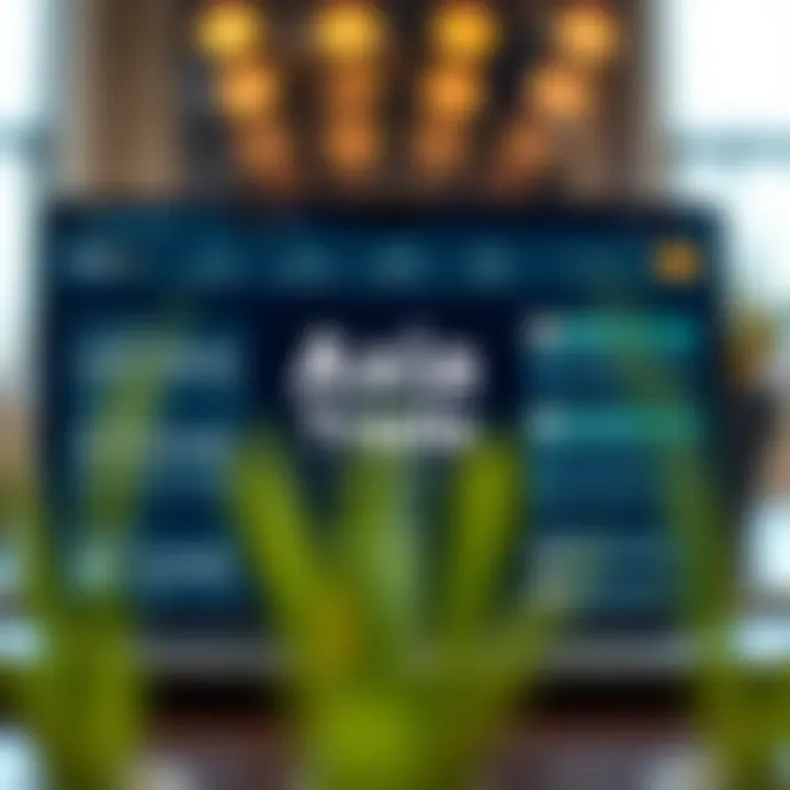 Illustration showing key features and benefits of Axia Trade in a visually appealing layout