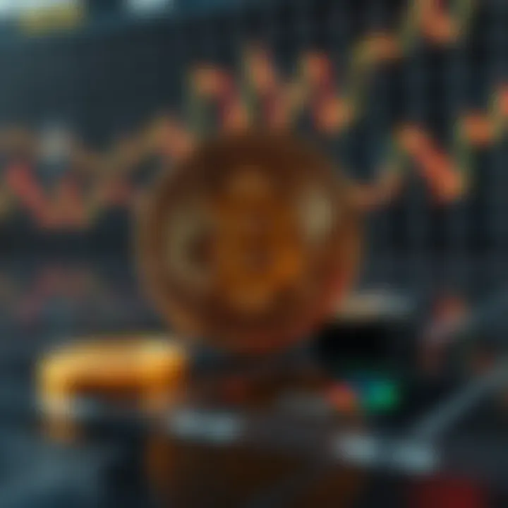 Graph showing Bitcoin price fluctuations influenced by economic and technological factors