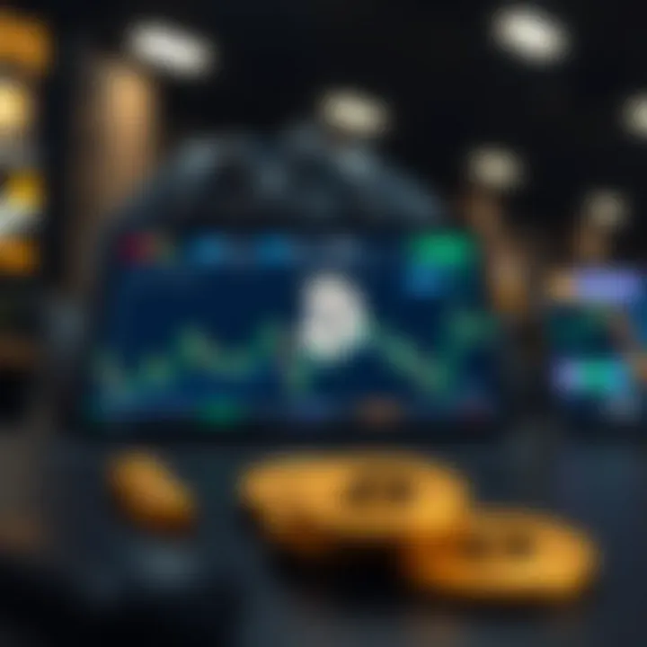 Illustration depicting the key advantages and risks of using Bitcoin Storm for crypto trading