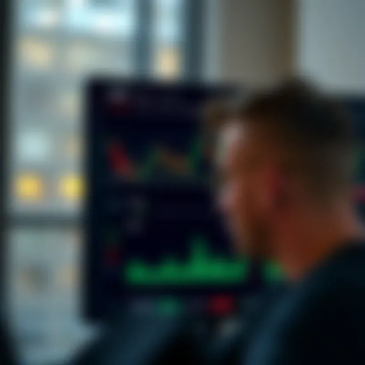 Screenshot showing the BitQT cryptocurrency trading platform interface with charts and trading options