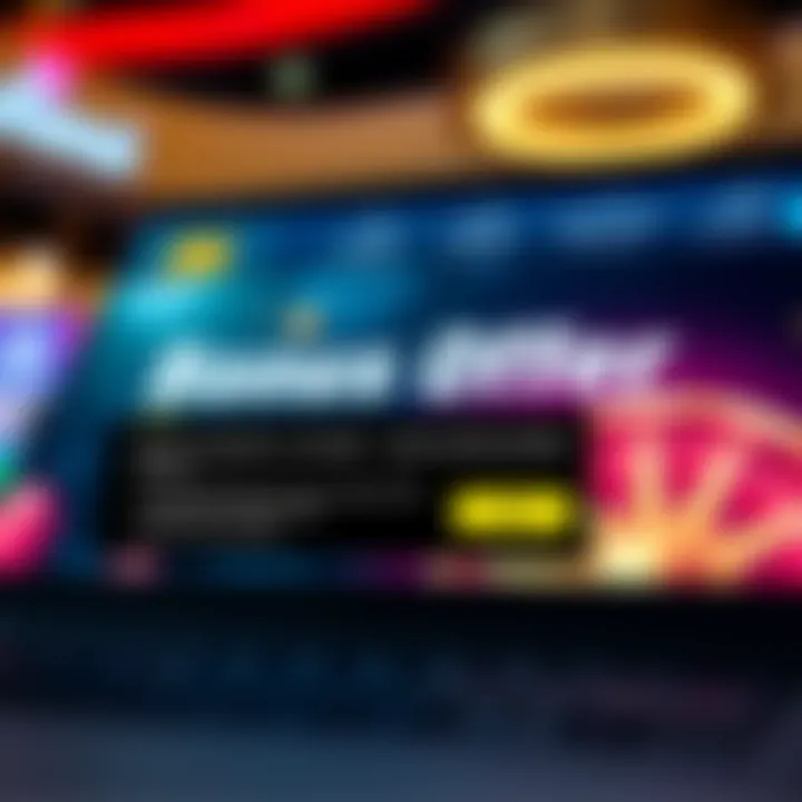 Illustration of a digital bonus offer notification on a Colombian online casino website