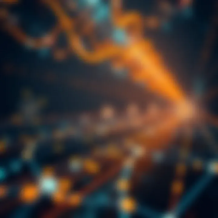 Conceptual graphic depicting decentralized oracle network enabling reliable data flow for blockchain applications