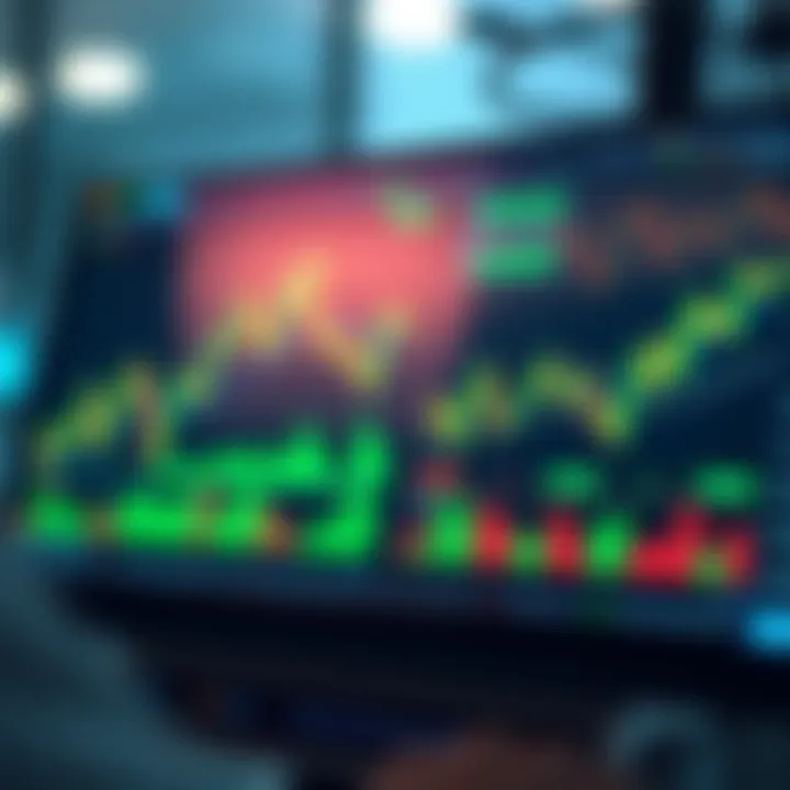 AI-Powered Financial Analysis in Trading Digital interface showing AI-driven financial analysis charts and trading graphs