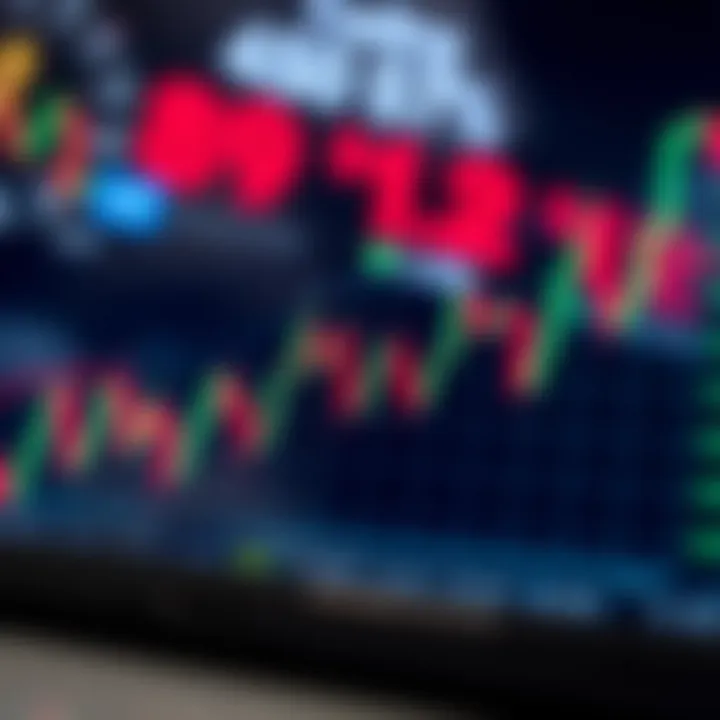 Graph showing fluctuating financial market trends representing binary trading decisions