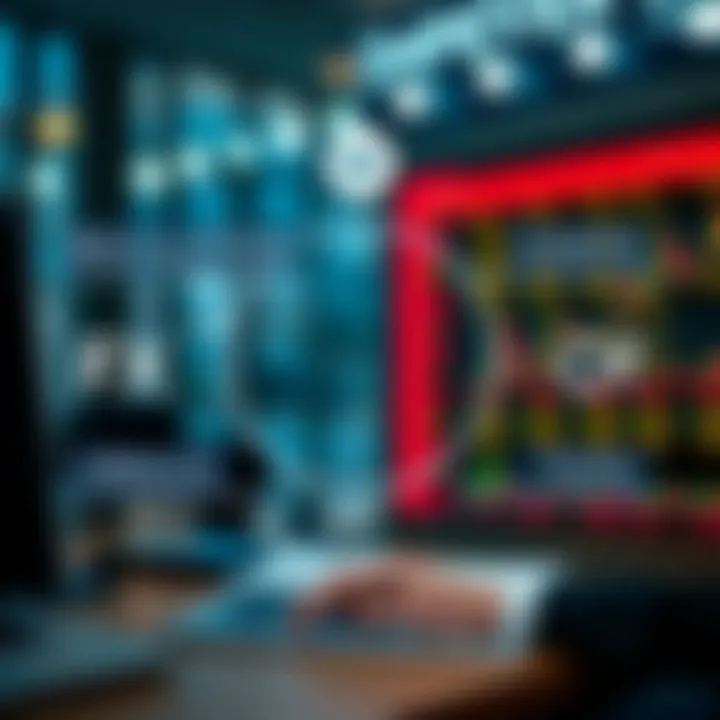 Conceptual graphic showing factors to consider when choosing a forex broker with icons for regulation, costs, and tools