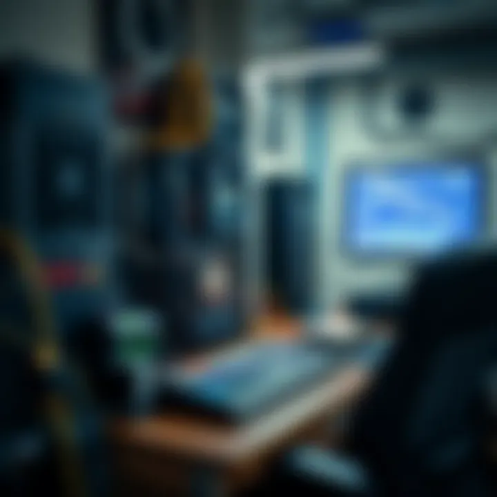 Computer setup with specialized mining hardware used for cryptocurrency extraction in Colombia