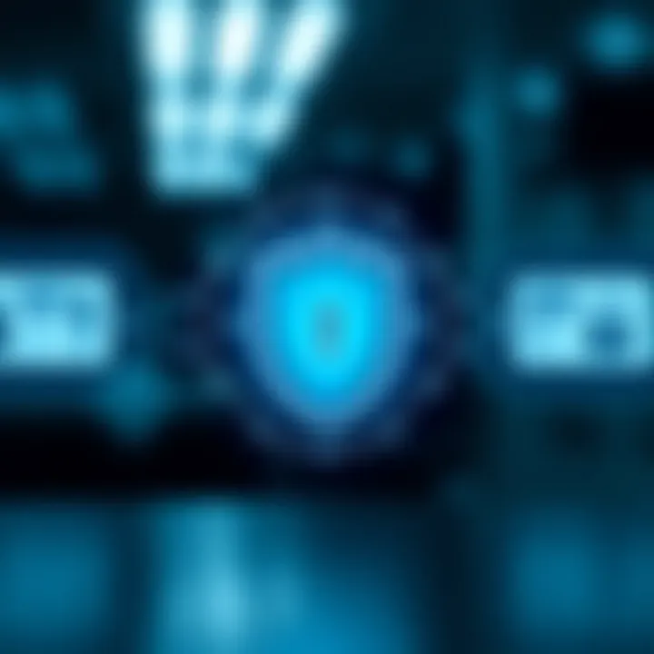Visual representation of account protection with security icons and shield symbol for Deriv users