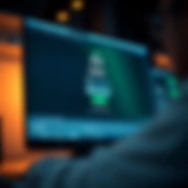 Secure login screen showing Deriv trading platform interface on a computer