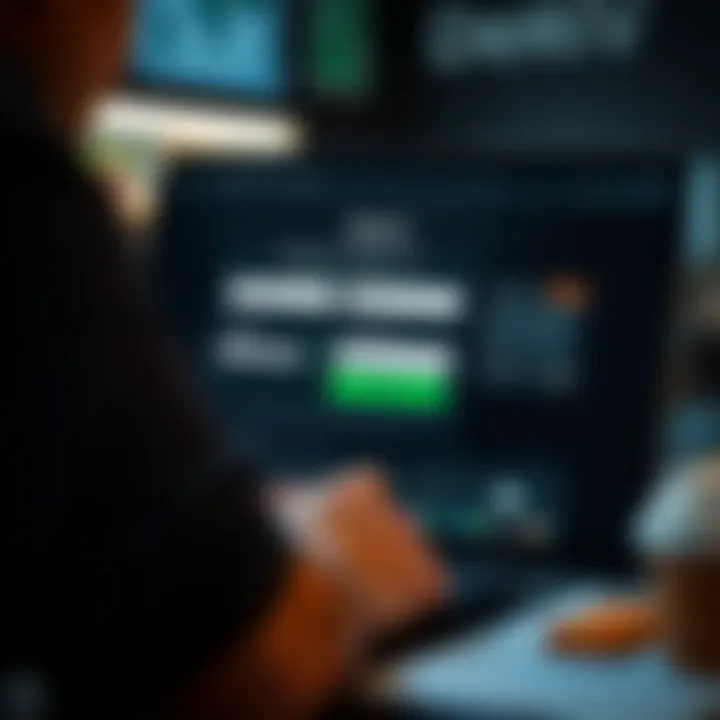 User completing registration form on an online trading platform