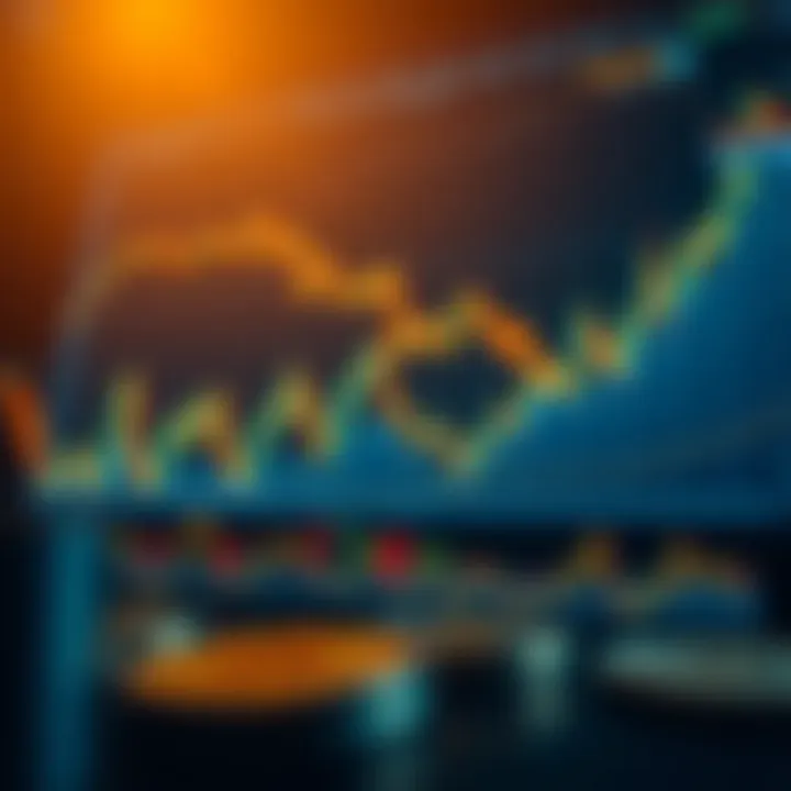 Graph showing potential cryptocurrency market trends and associated risks linked to Bitcoin Revolution