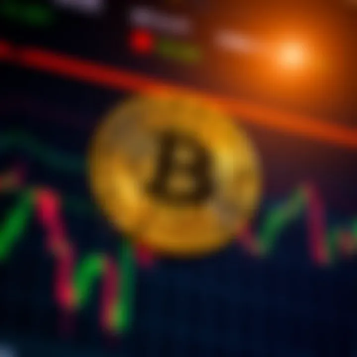 Graph showing Bitcoin price fluctuations against US dollar on a digital trading platform