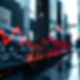 Graph depicting the sharp decline in stock market values during the crash period