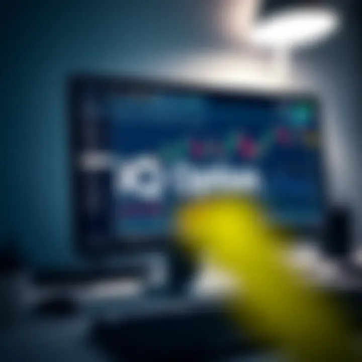 Computer screen displaying IQ Option trading platform interface