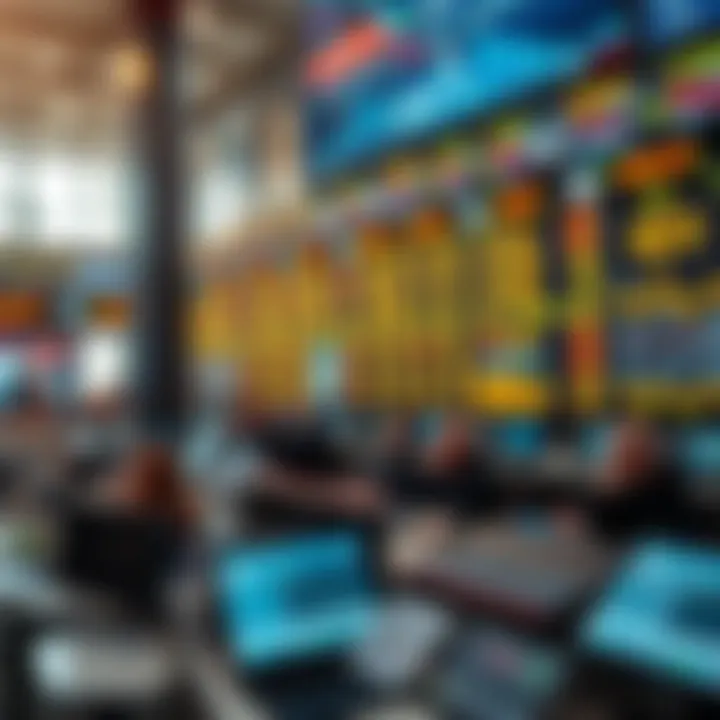 Evolution from Trading Pit to Electronic Markets Modern electronic trading platform illustrating the transition from physical pits to digital markets