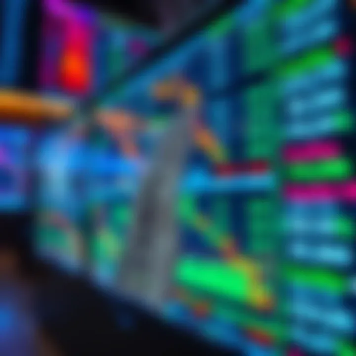 Global currency exchange rates and financial data on digital screens