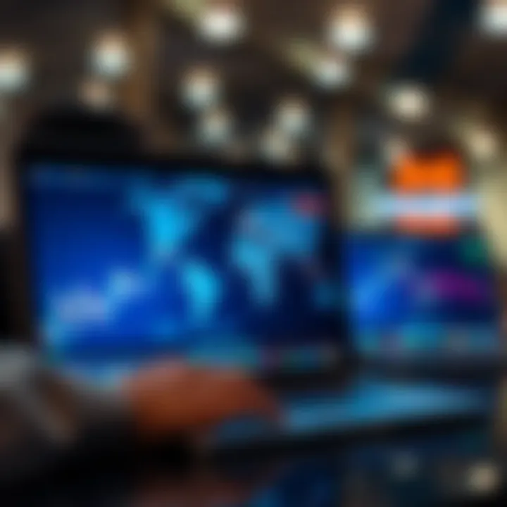Global Accessibility of Metatrader Web for Online Trading Illustration of global access to Metatrader Web for online trading from various devices