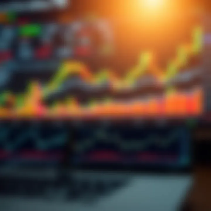 Visual representation of synthetic indices trading with financial charts and digital data