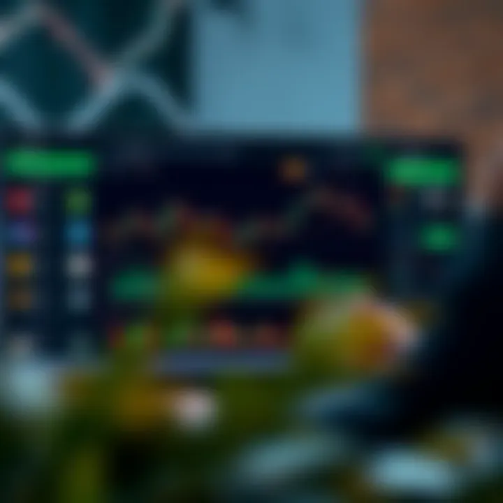 Dashboard view of IQ Option trading platform with various chart types and trading tools