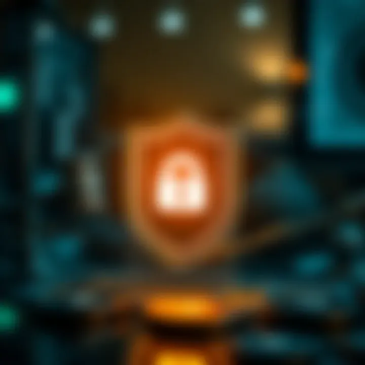 Security shield symbol representing safe investment with legal compliance