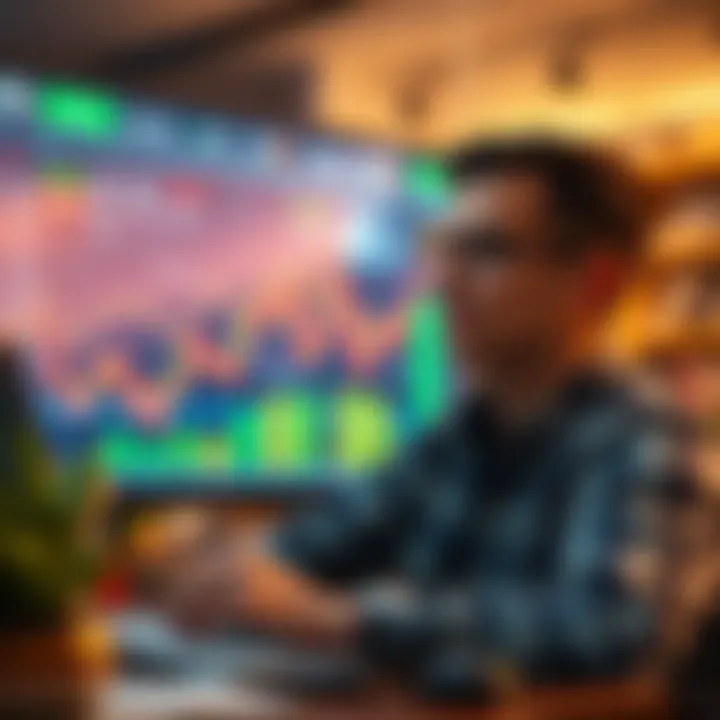 Graphical representation of risk management strategies and investment growth on IQ Option