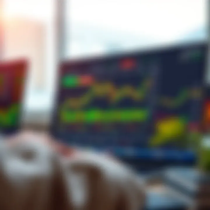 User interface of IQ Option platform showing trading charts and asset options