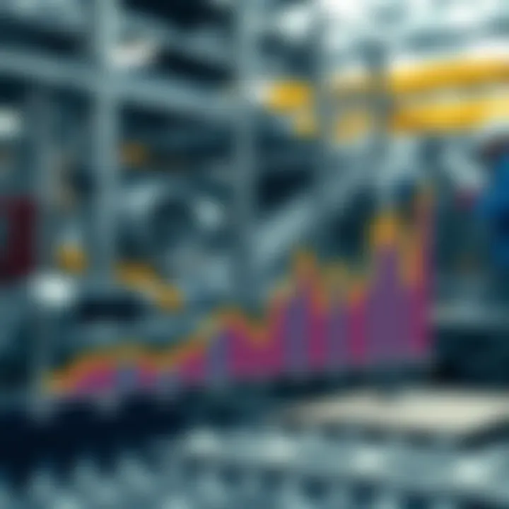 Graph illustrating the evolution and economic impact of manufacturing companies influenced by technology and globalization