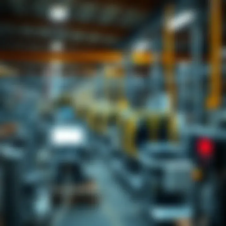 Various types of manufacturing industries showcasing different machinery and production lines in a factory setting