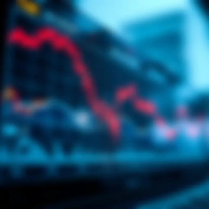 Graph showing steep market decline and financial data trends during a stock index crash