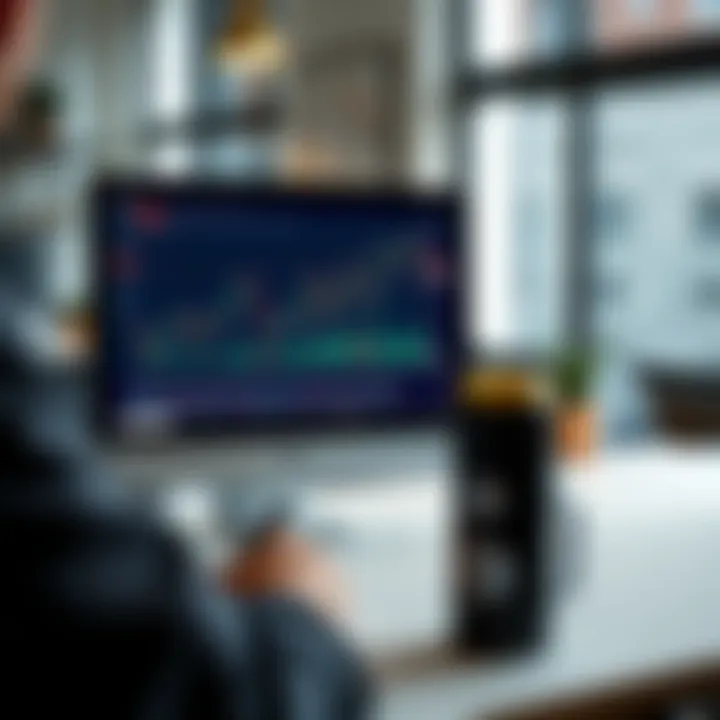 User interface of Metatrader Web platform showing real-time financial charts and trading options