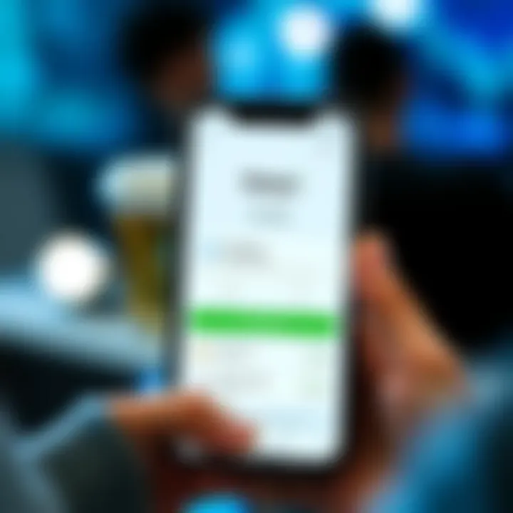 Mobile phone displaying Nequi app dashboard with transaction confirmation