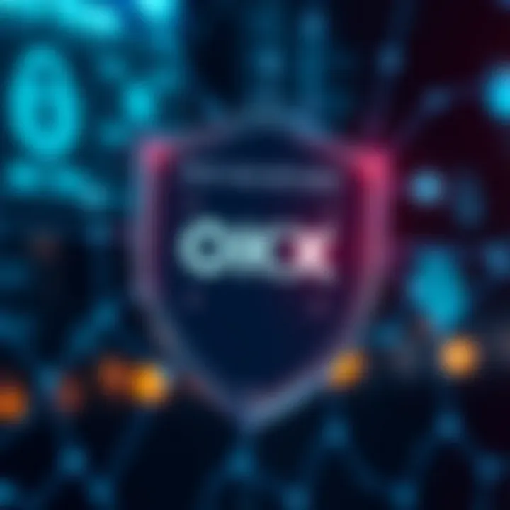 Secure digital shield symbolizing cryptocurrency platform protection