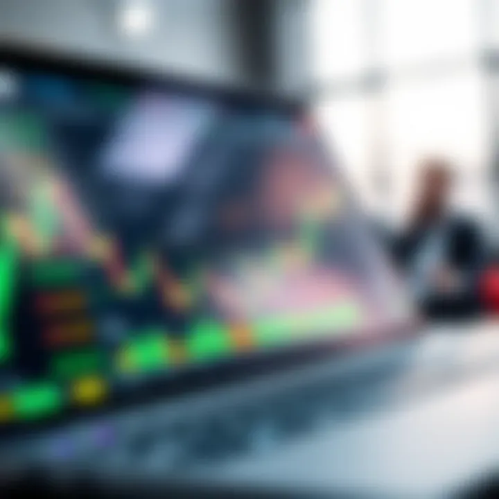 Interface of an online trading platform with currency and cryptocurrency options