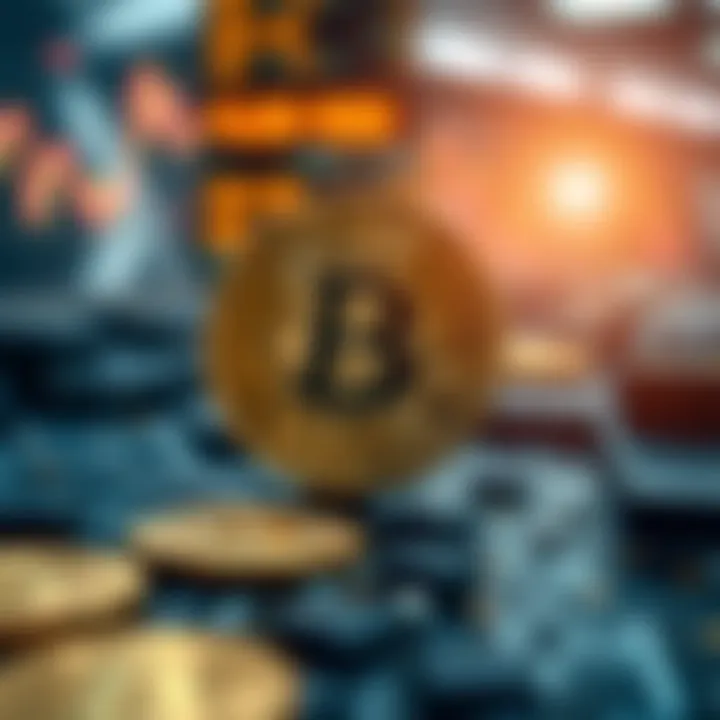 Visualization of blockchain technology and market trends affecting cryptocurrency investment