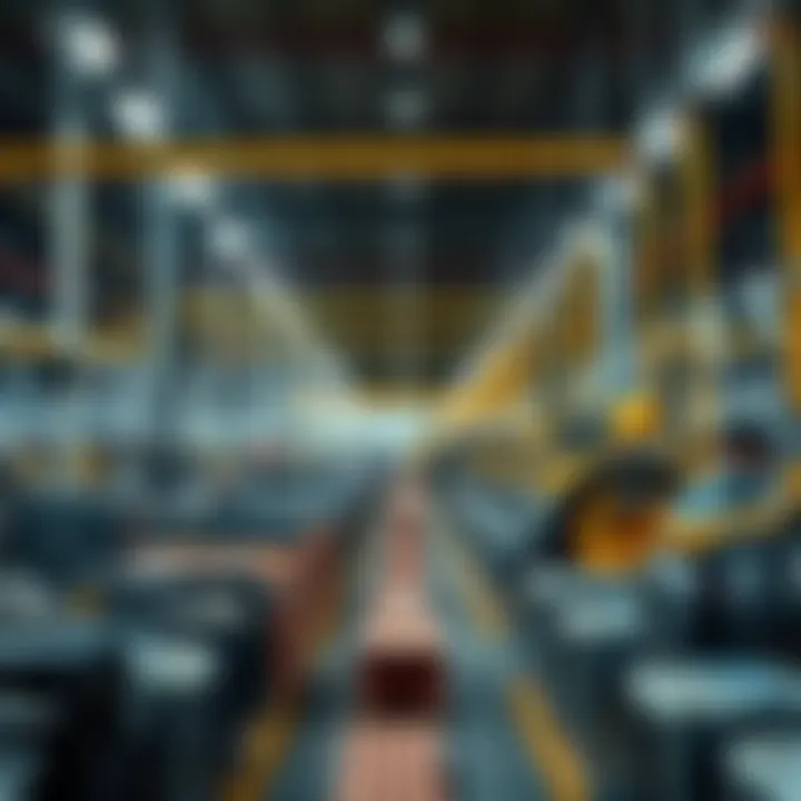 Overview of a manufacturing facility with machinery and assembly lines in Colombia