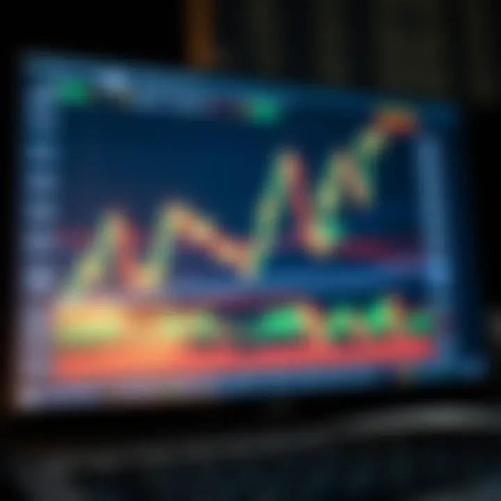 Chart displaying historical trading data with technical indicators used for backtesting strategies