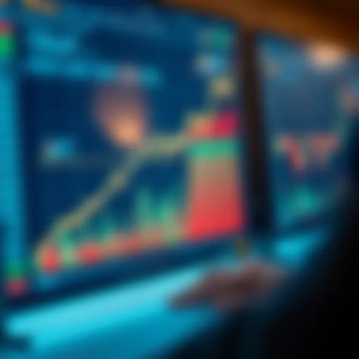 Chart showing commission growth from affiliate program on trading platform