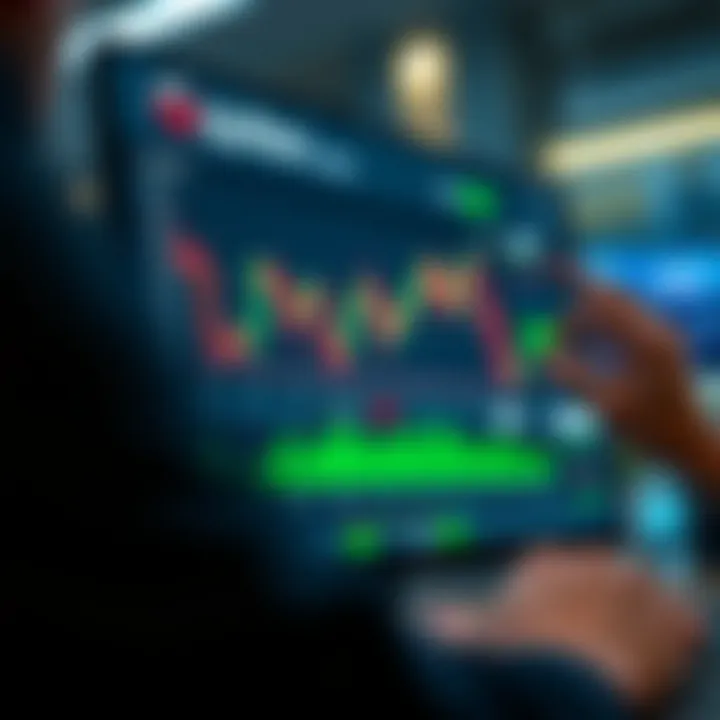Quotex Trading Platform Interface with Market Analysis User interface of Quotex trading platform showing market charts and trading options