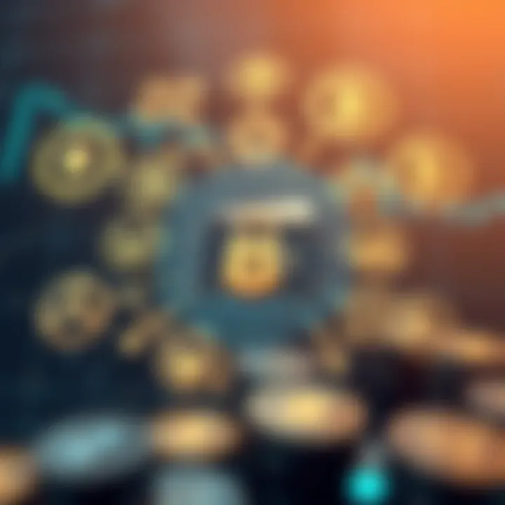 Illustration of a secure digital wallet surrounded by cryptocurrency symbols and regulatory icons