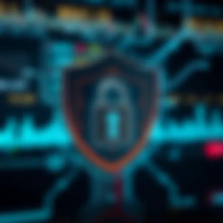 Illustration of security shield with digital lock symbolizing safety and regulation in online trading platforms