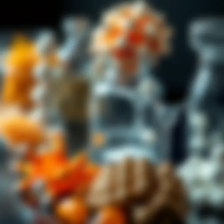 Various synthetic materials and their chemical structures