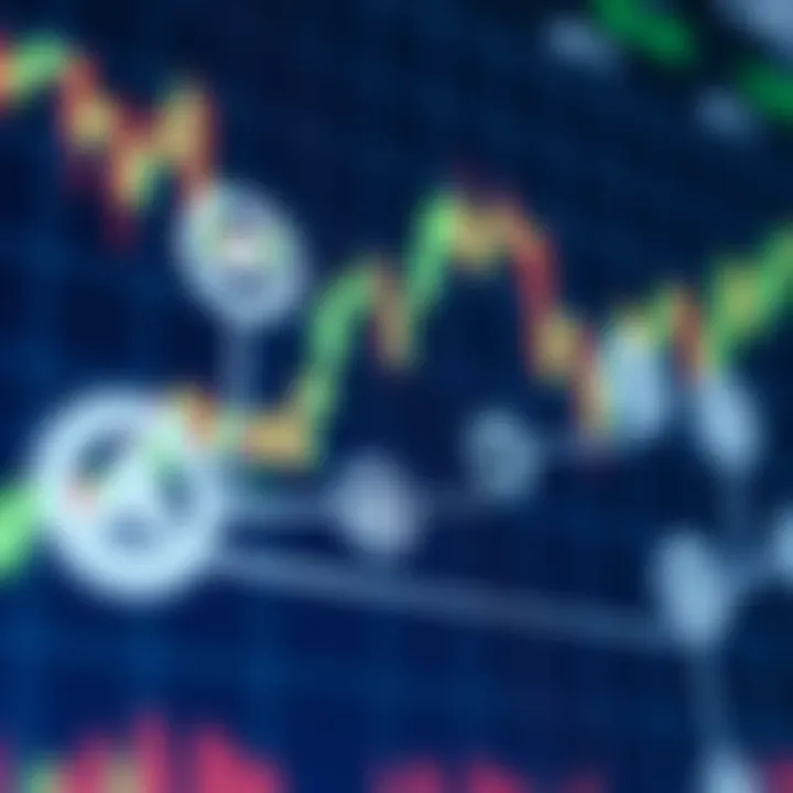 Graph displaying financial data and interconnected API icons representing automated trading systems