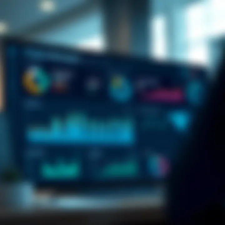 Dashboard showing investment project management tools and analytics